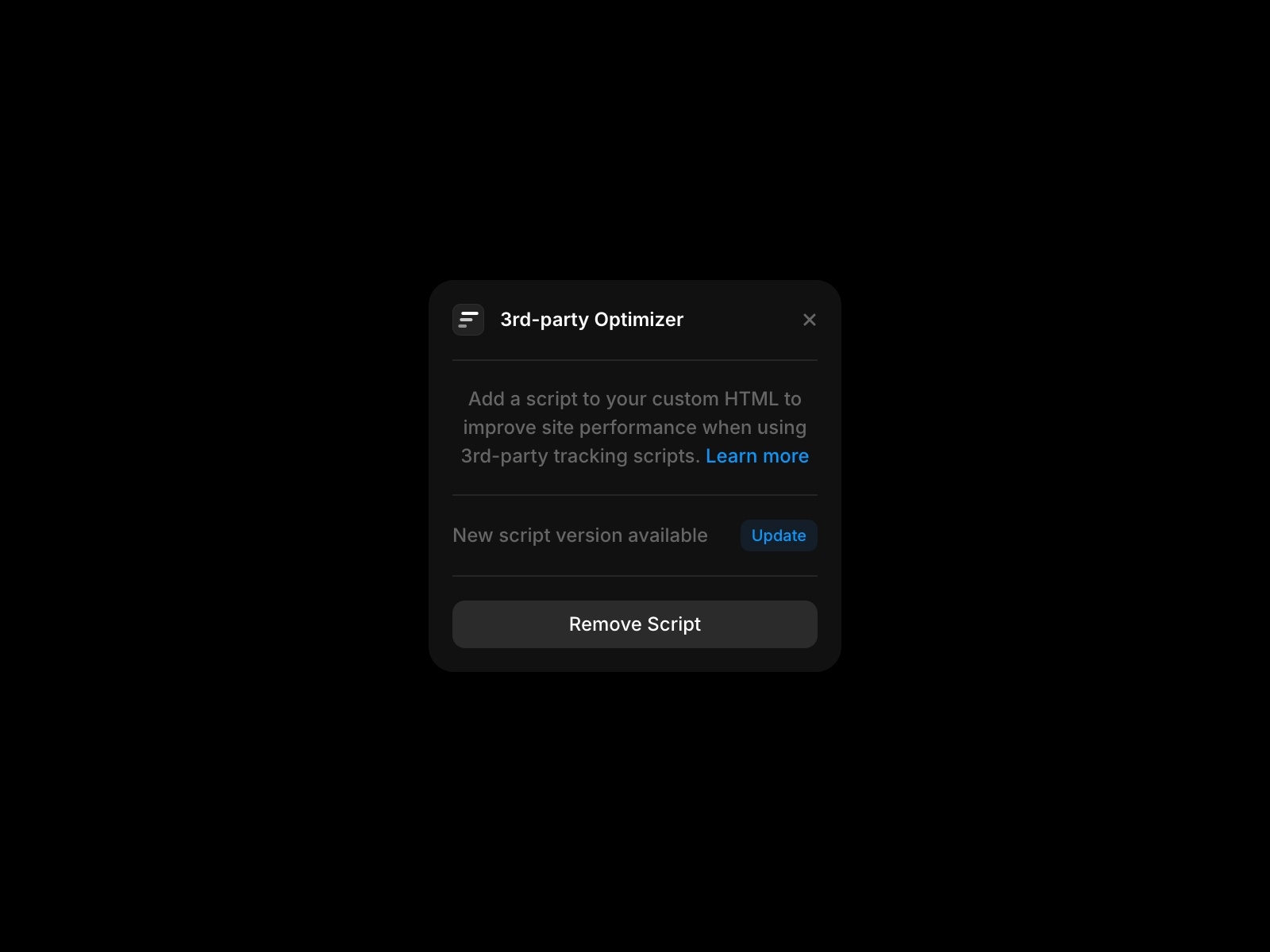 Thumbnail 2 for 3rd-Party Optimizer, a Framer Marketplace plugin by Framer.